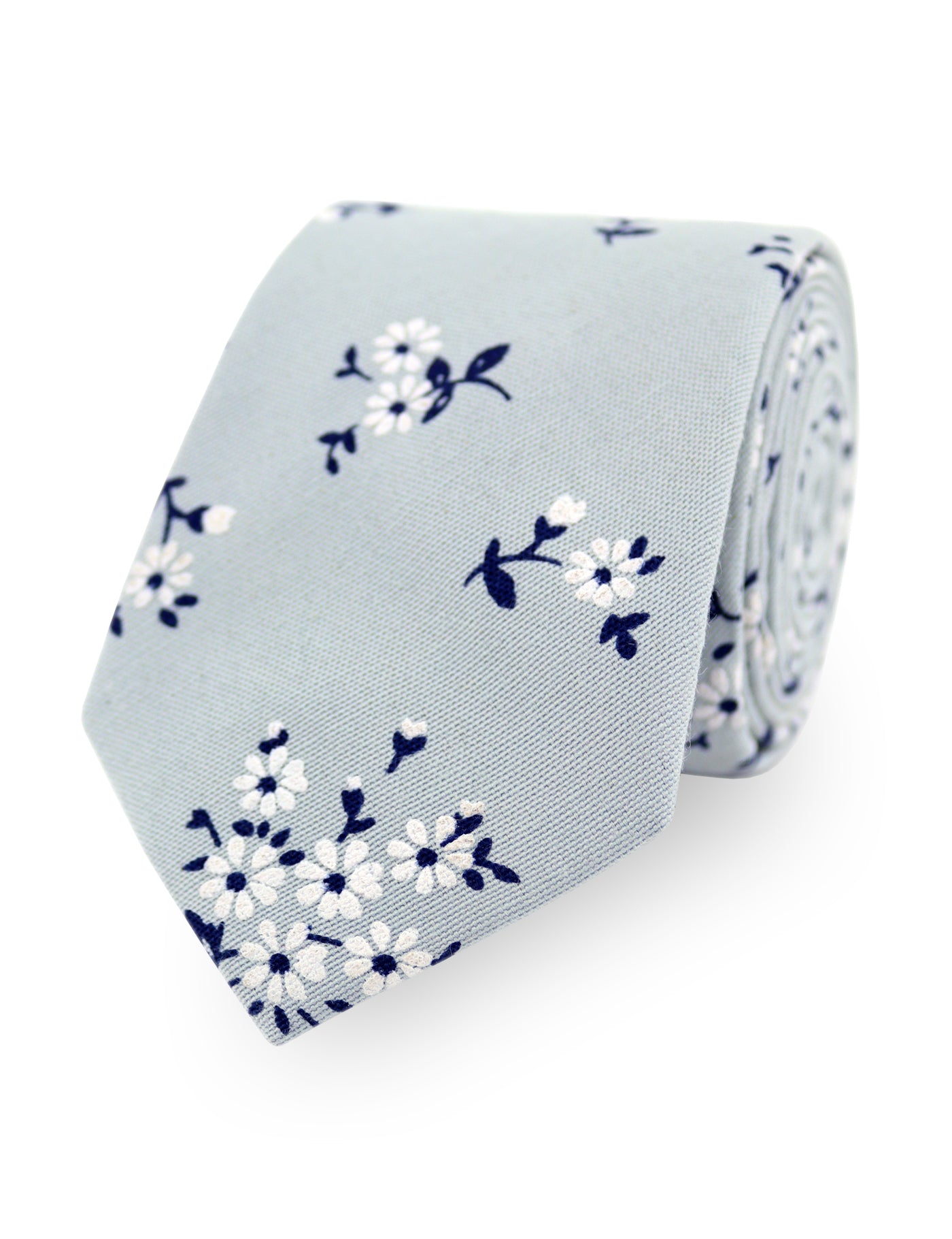 100% Cotton Floral Print Child Bow Tie - Blue & Navy