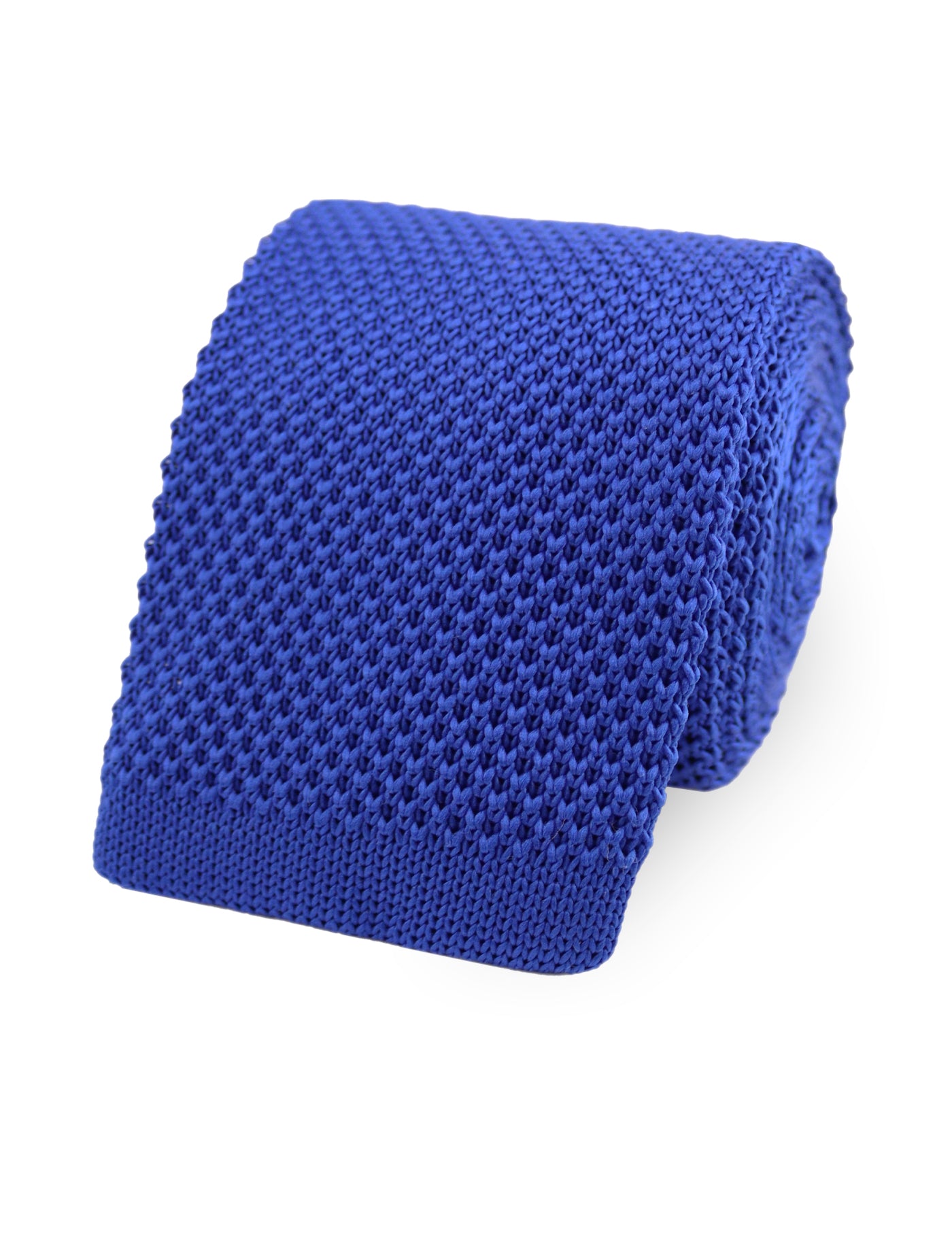 100% Polyester Diamond End Knitted Tie - Royal Blue