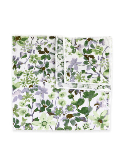 Floral Print Tie - Sage Green